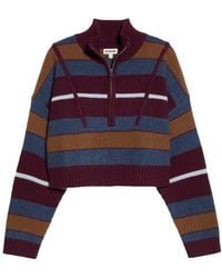 STAUD - Hampton Cropped Cashmere Sweater - Lyst