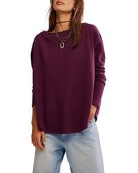Free People - Latte Oversize Thermal Top - Lyst