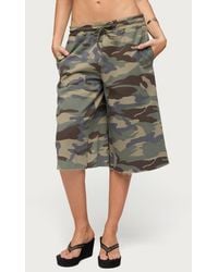 Edikted - Camo Rush Drawstring Bermuda Shorts - Lyst