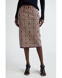 Dries Van Noten - Graphical Jacquard Sweater Skirt - Lyst