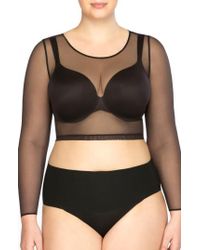 spanx sheer fashion mesh crop top