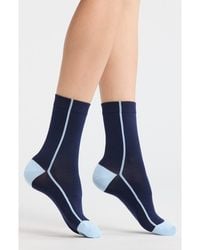 Nordstrom - Everyday Flat Knit Crew Socks - Lyst