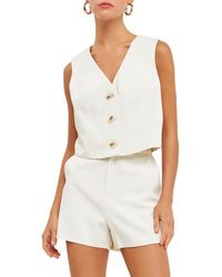 Endless Rose - Button-Up Crop Vest - Lyst