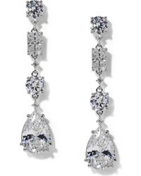 Nadri - Everleigh Cubic Zirconia Linear Drop Earrings - Lyst