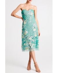 HELSI - Francine Embellished Floral Appliqué Strapless Cocktail Dress - Lyst