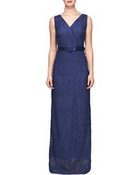 Kay Unger - Hendrix Sleeveless Lace Column Gown - Lyst