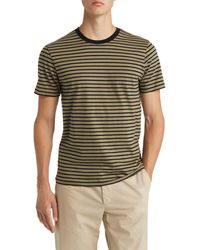 FRAME - Stripe Crewneck T-shirt - Lyst