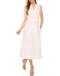 Halogen® - Floral Burnout Tie Waist Maxi Dress - Lyst