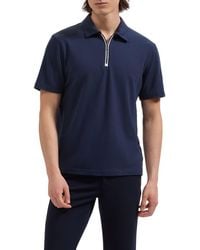 Bugatchi - Quarter Zip Polo - Lyst