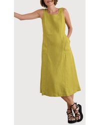 Seasalt Cornwall - Grass Wave Sleeveless Linen Midi Dress - Lyst