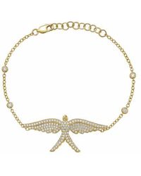 Lionheart - 14K Wings Of Love Diamond Bracelet - Lyst