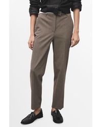 Mango - Pinstripe Ankle Pants - Lyst