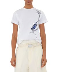 Burberry - Chain Print Cotton Graphic T-shirt - Lyst