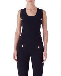 Endless Rose - Shank Button Knit Tank - Lyst