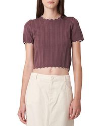 Find Me Now - Toddy Mixed Stitch Crop Sweater - Lyst
