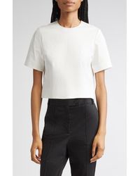 Partow - Tori Stretch Cotton Crop Top - Lyst