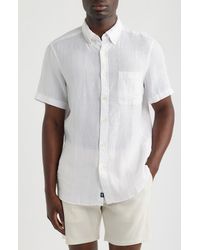 Vineyard Vines - Surfside Solid Short Sleeve Linen Button-Down Shirt - Lyst