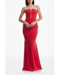 Dress the Population - Izzy Strapless Mermaid Gown - Lyst