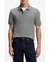 BOSS - Pallas Solid Cotton Piqué Polo - Lyst