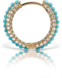 Maria Tash - Single & Diamond Pavé Huggie Hoop Earring - Lyst