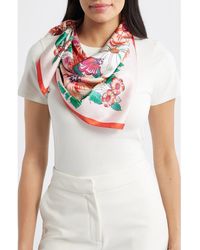 Echo - Floral Bouquet Silk Square Scarf - Lyst