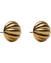 Argento Vivo - Ribbed Button Stud Earrings - Lyst