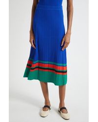 Wales Bonner - Island Rib Knit Midi Skirt - Lyst