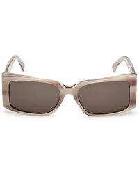 Max Mara - Spark 54Mm Rectangular Sunglasses - Lyst