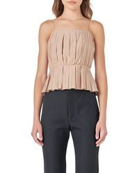Endless Rose - Pleated Peplum Top - Lyst