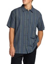 Billabong - Sundays Stripe Jacquard Short Sleeve Cotton Button-Up Shirt - Lyst