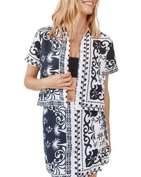 Bella Dahl - Bandana Print Button-Up Top - Lyst