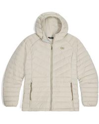 Outdoor Research - Transcendent Water Resistant 800 Fill Power Hooded Down Jacket - Lyst