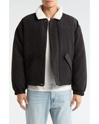 PacSun - Pilot Puffer Jacket With Faux Shearling Collar - Lyst