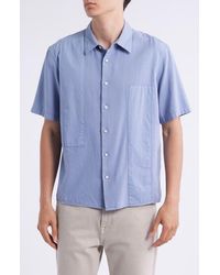 Rag & Bone - Dalton Mixed Media Patchwork Short Sleeve Button-Up Shirt - Lyst