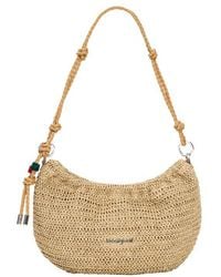 Desigual - Medium Oval Raffia Shoulder Bag - Lyst