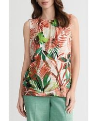 Kasper - Hardware Keyhole Cap Sleeve Top - Lyst