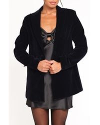 Petal & Pup - Clive Two-Button Velvet Blazer - Lyst