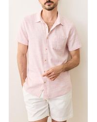 Marine Layer - Classic Stripe Short Sleeve Stretch Cotton Selvage Button-Up Shirt - Lyst