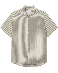 Les Deux - Kris Short Sleeve Linen Button-down Shirt - Lyst