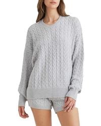 Papinelle - Cozy Cable Long Sleeve Pajama Top - Lyst
