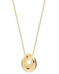 Jane Basch - Puffed Initial Pendant Necklace - Lyst