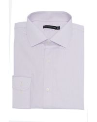 JB Britches - Yarn-dyed Solid Dress Shirt In Lavender/white At Nordstrom Rack - Lyst