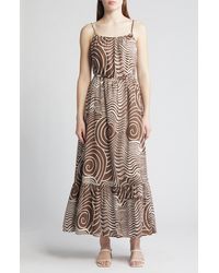 Rails - Maris Swirl Print Tiered Cotton Maxi Dress - Lyst