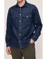 DL1961 - Dominick Cotton Blend Denim Western Shirt - Lyst