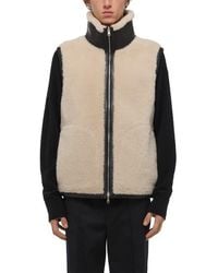 Helmut Lang - Reversible Genuine Shearling Vest - Lyst