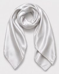 SILKSILKY - Pure Silk Classic Elegant Square Scarf - Lyst