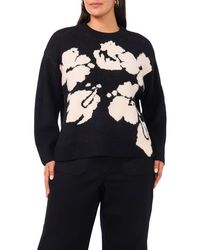Vince Camuto - Floral Jacquard Sweater - Lyst