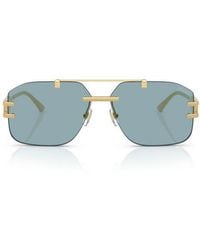 Versace - 60Mm Rectangular Sunglasses - Lyst