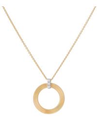 Marco Bicego - Masai 18k Yellow Gold & Diamond Single Circle Short Pendant Necklace - Lyst
