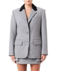 Grey Lab - Oversize Wool Blend Blazer - Lyst